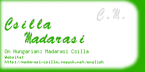 csilla madarasi business card
